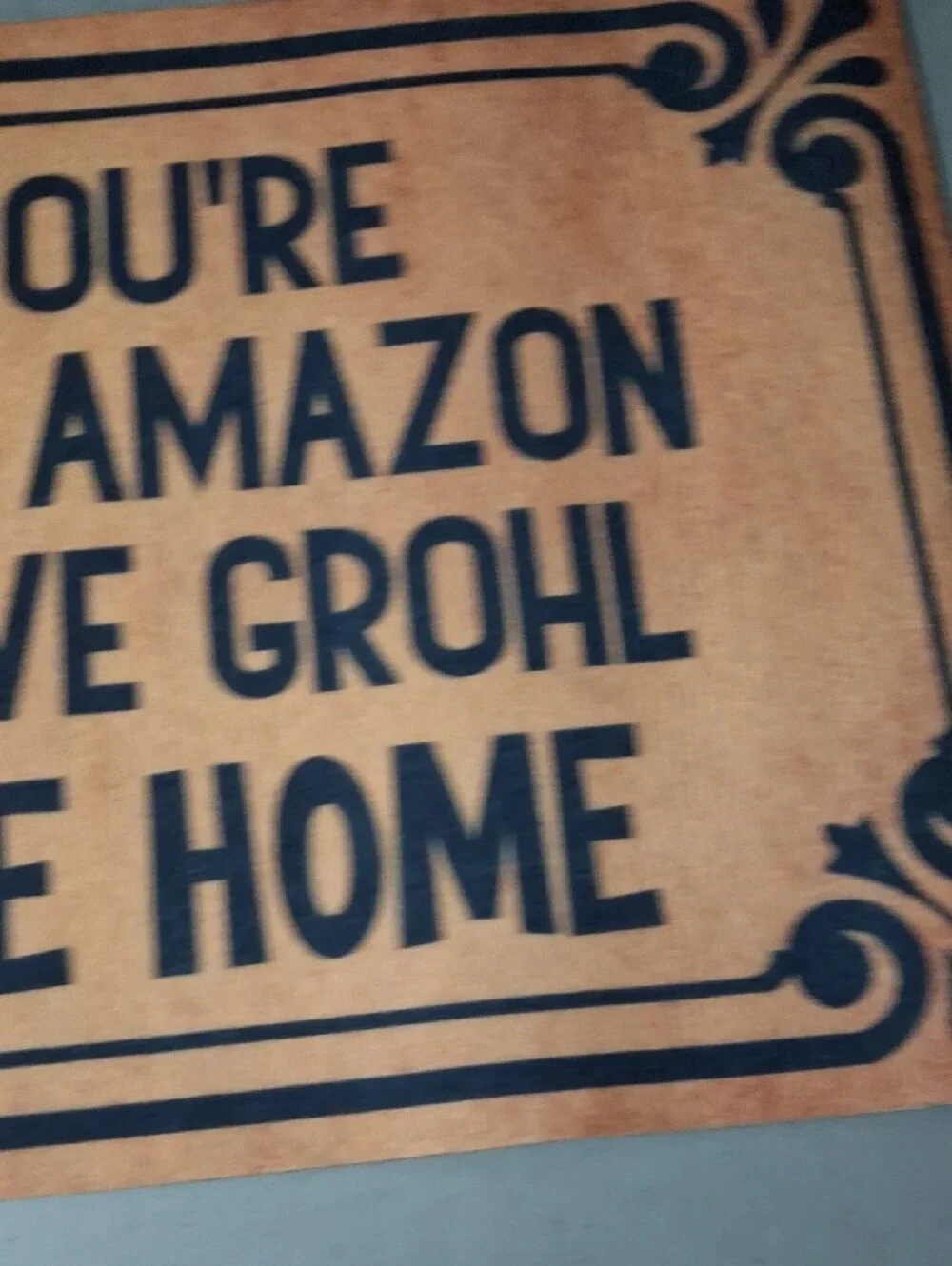 Funny Orange and Black Doormat Welcome Sign - Home Accents